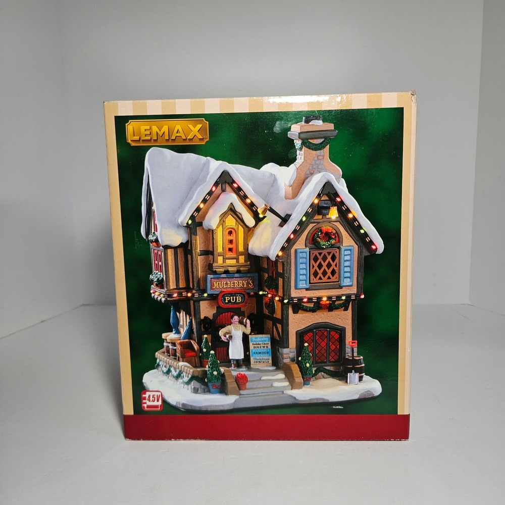 Lemax Mulberry's Pub Caddington Village Lighted Christmas Building 95469